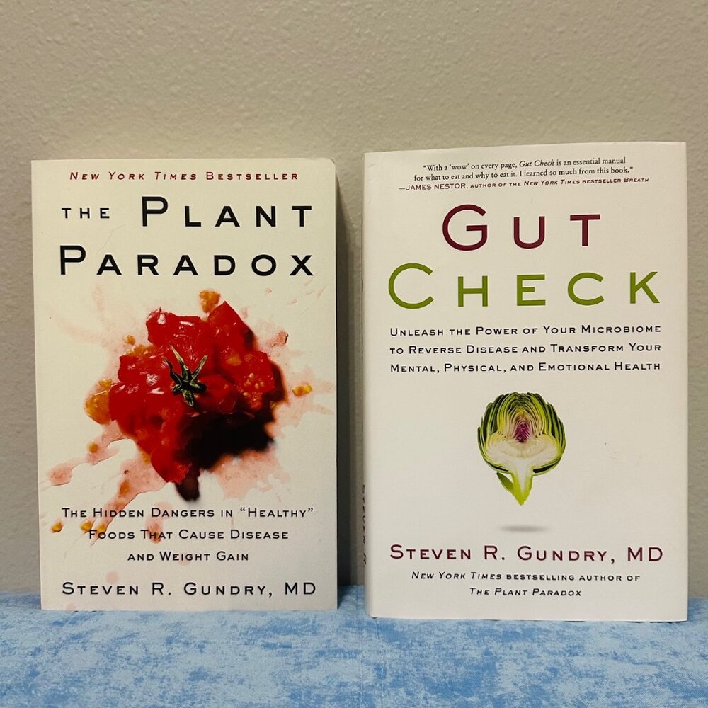 Dr. Steven Gundry Book Bundle, Plant Paradox & Gut Check, Non-Fiction Books
